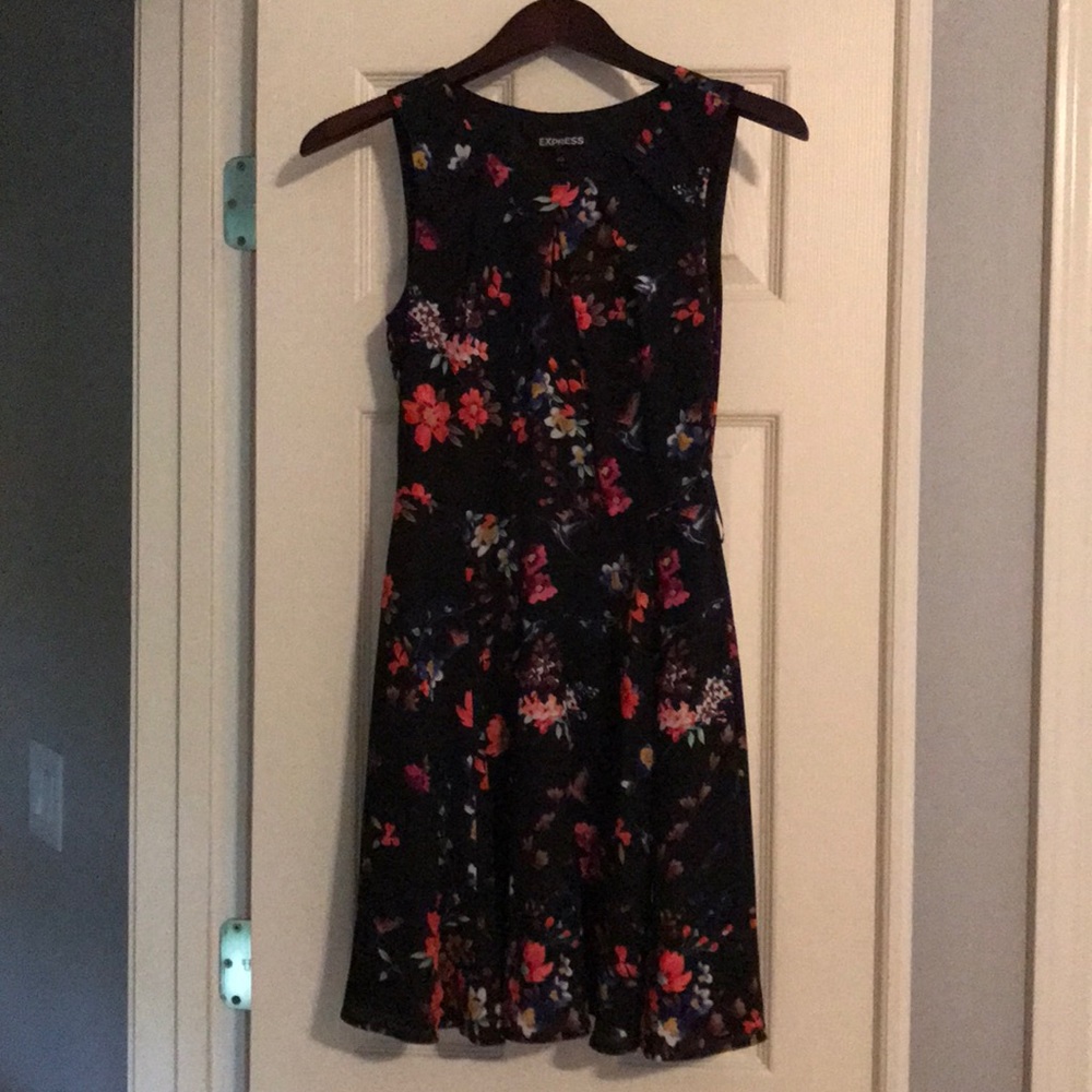 Express black floral dress.